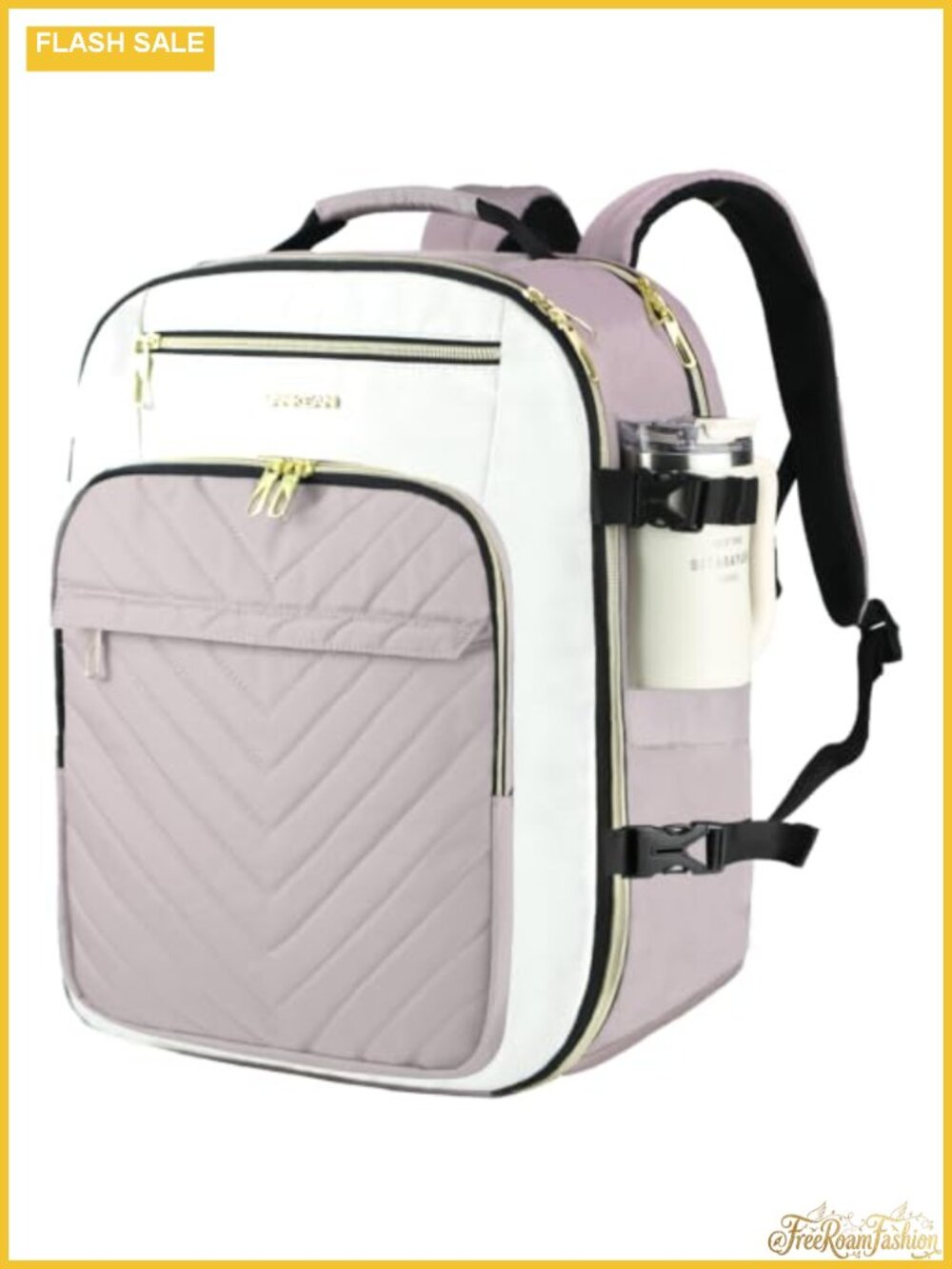 Waterproof Floral Nylon Laptop Backpack for Women College Travel Business 40L